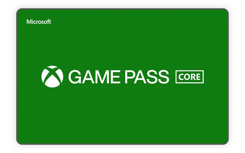Microsoft Xbox Game Pass Core Gift Card