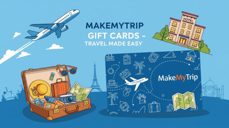 MakeMyTrip gift card redemption guide for booking flights, hotels, and travel services